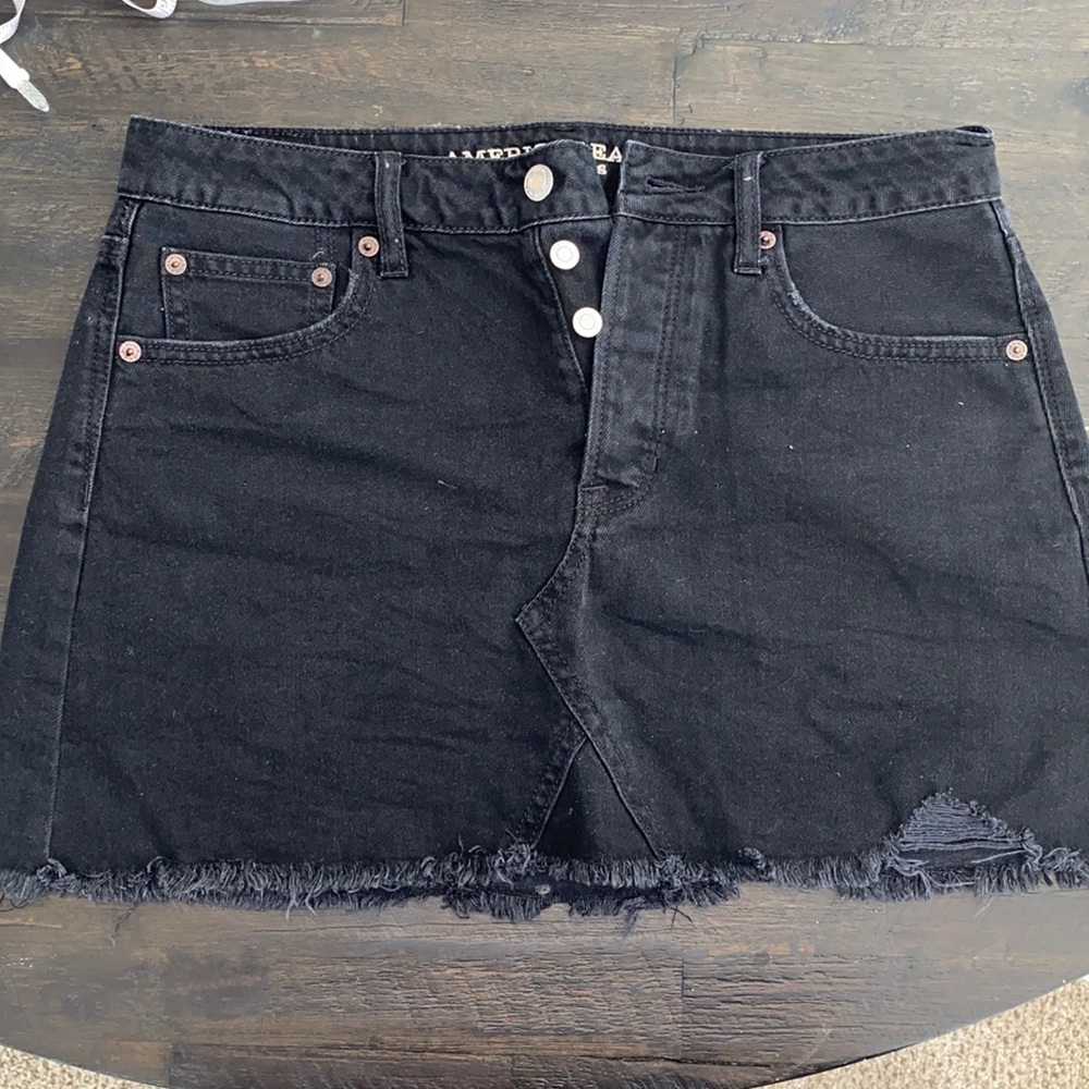 Black Jean Skirt